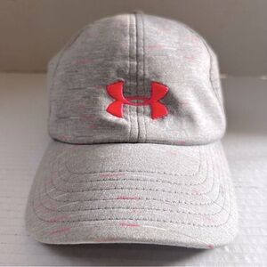 Under Armour Youth Baseball Cap Gray with Pink Logo Adjustable Hat